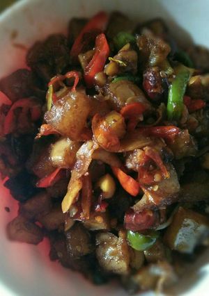 Foto resep Oseng cecek beton pedas