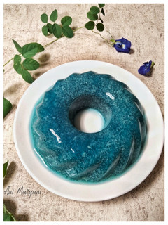 Foto resep Puding Lumut Bunga Telang