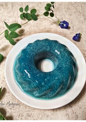 Foto resep Puding Lumut Bunga Telang