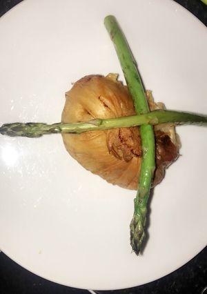 A picture of Chicken breast wrapped in filo pastry.