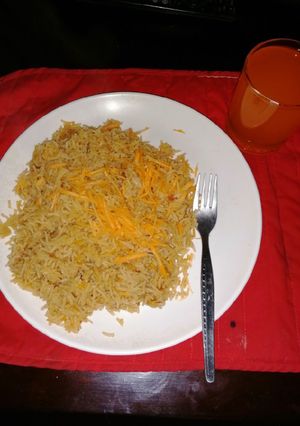A picture of Fried rice with onions #creativerice.
