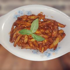 Chatpate Laal Aloo fries 🍟 A picture of Chatpate Laal Aloo fries 🍟.