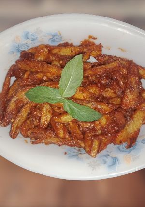 A picture of Chatpate Laal Aloo fries 🍟.