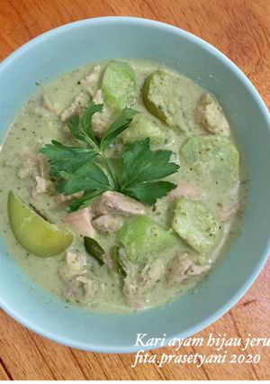 Foto resep Kari ayam hijau jeruk purut