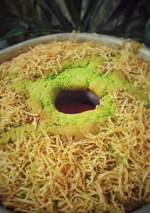 Foto resep Bolu Pandan 4 Telur Topping Keju Parut