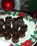 Bombons de Chocolate Negro e Chocolate Branco com Avelãs