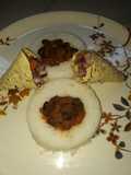 Rajma chaval with masala corn papad