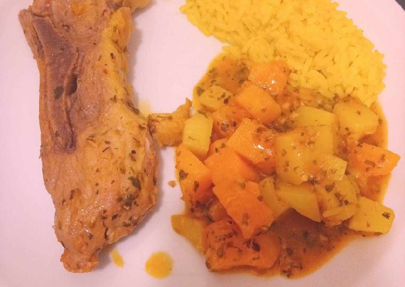 Paleta de Cerdo con Guarnición