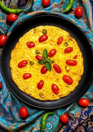 عکسی از دستور املت گوجه گیلاسی