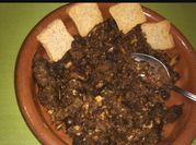 Una foto de morcilla fresca