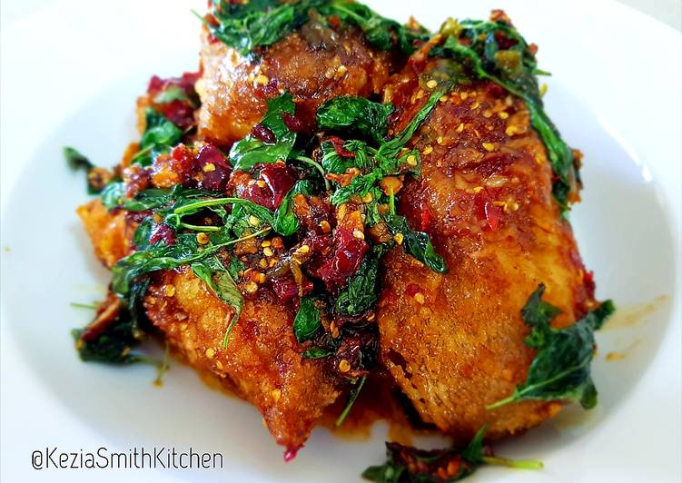 Recipe of Super Quick Spicy Basil Cod Fish