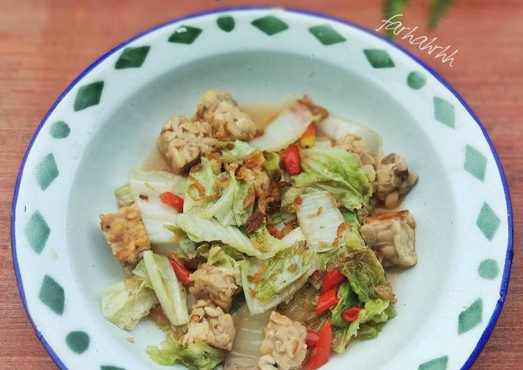 Resep Cah Sawi Putih Tempe, Lezat