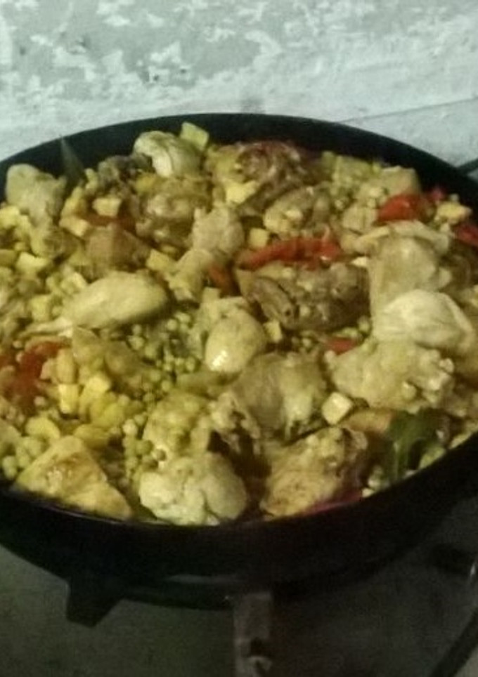 Una foto de Pollo al disco con cerveza