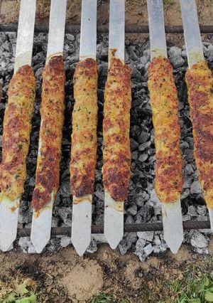 عکسی از دستور کوبیده مرغ و گوشت😋