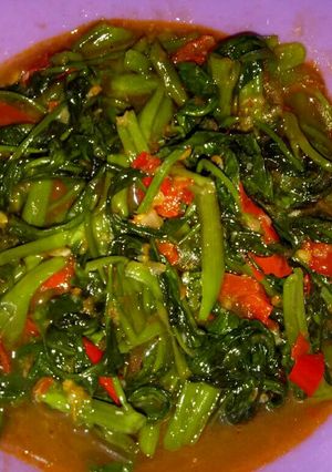 Foto resep Cah kangkung pedas