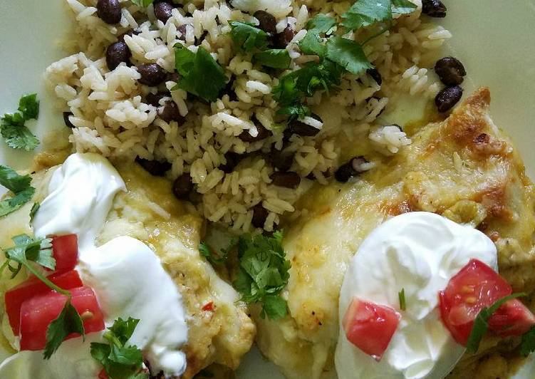 Recipe of Any-night-of-the-week Green Chile Chicken Enchiladas