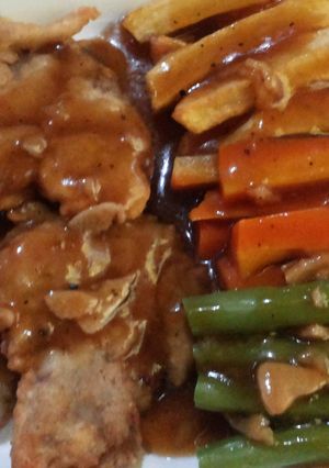 Foto resep Crispy Steak Saos Hitam Praktis