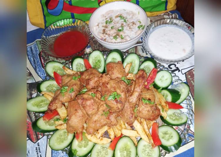 Chicken Pakorda & Tandoori fries 🍟🍗