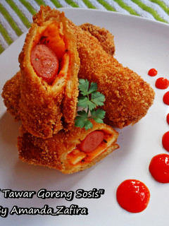 Foto resep Roti tawar goreng sosis