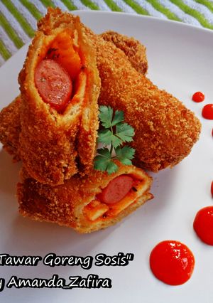 Foto resep Roti tawar goreng sosis