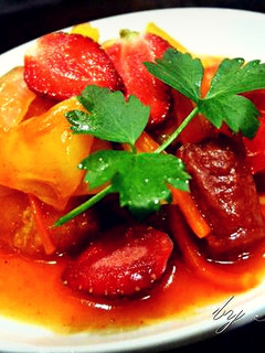 Foto resep Nugget Sosis Saus Stroberi