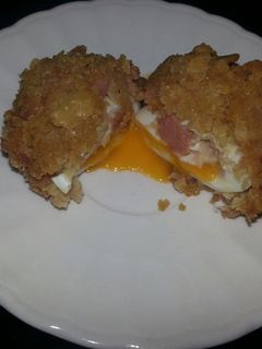 Una foto de Huevos rebozados con jamón
