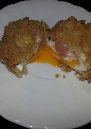 Una foto de Huevos rebozados con jamón