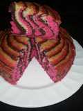 Bizcocho cebra rosa