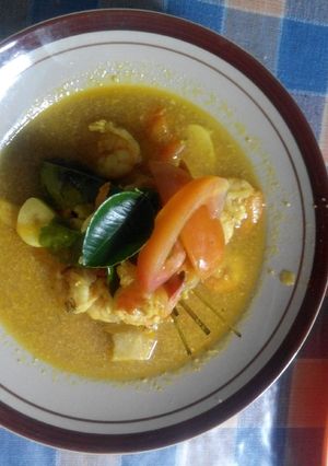 Foto resep Udang kuah kuning