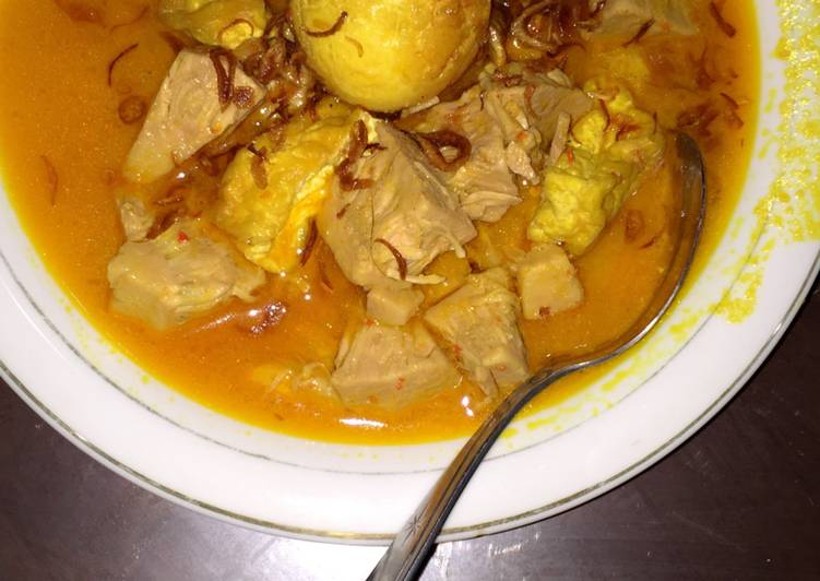 Cara Buat Gule nangka muda campur sari istimewa