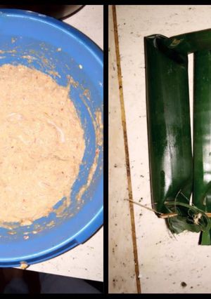 Foto resep Pepes teri nasi bumbu rujak