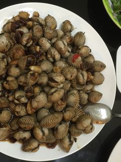 Hình của món Sò huyết xào me.