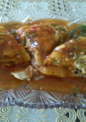 Foto resep TELUR Dadar Saus Asam Manis