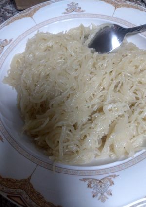 صورة لوصفة الشعيرية بالطريقة التقليدية (السويا)- (بلاليط)