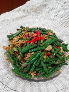 Foto resep Tumis kacang panjang dengan orak arik telur