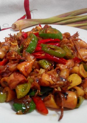 Foto resep Tumis cumi asin