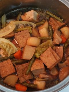 Hình của món Rau củ kho chay.