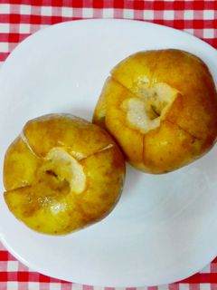 Una foto de Manzana asada (microondas)