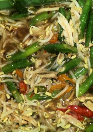 Foto resep Tumis TOKECANG (Toge, Ikan Teri dan Kacang Panjang)