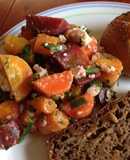 Carrot Salad with Toasted Spices and Goat Feta