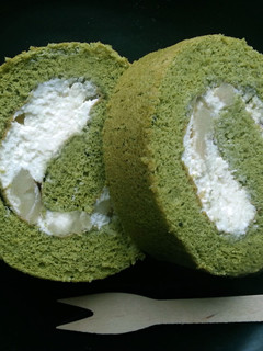 Una foto de Roll Cake de té Matcha