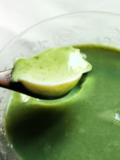 Una foto de Pudding de Tofu con salsa de Matcha
