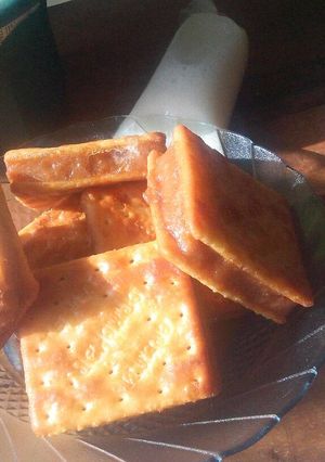 Foto resep kabin isi vla coklat