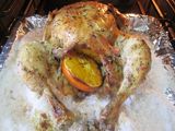 Pollo saludable al horno y a la sal