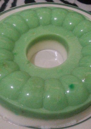 Foto resep Puding pandan lapis busa
