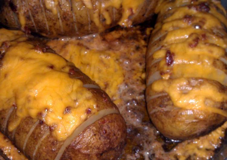 Recipe: Tasty Loaded Fan Baked Potatoes