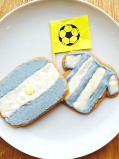 Una foto de Galletitas fáciles con los colores de la selección