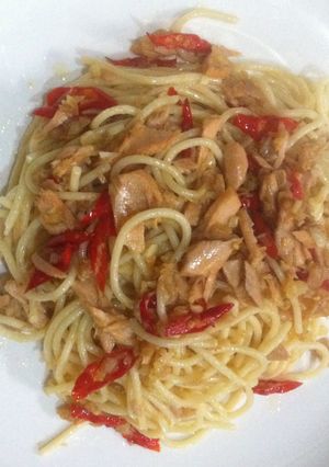 Foto resep Spaghetti Tuna Pedas