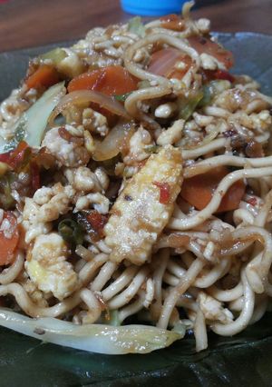 Foto resep mie tek tek sayur pedas