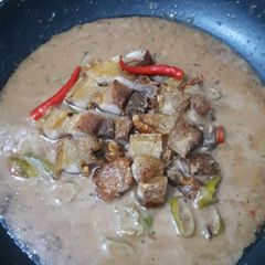 Bicol Express with Crispy Pork Belly A picture of Bicol Express with Crispy Pork Belly.